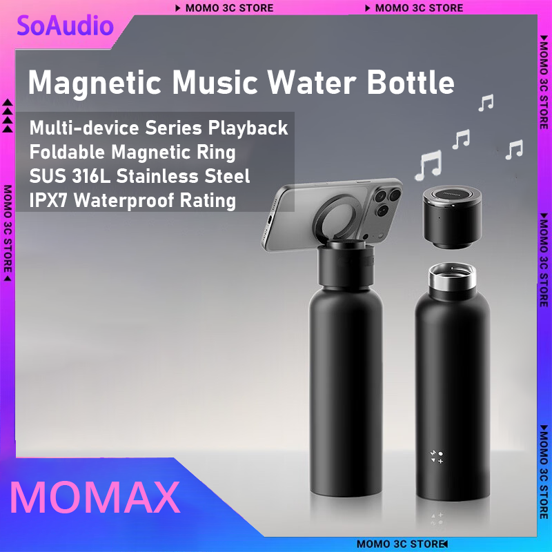 Outdoor Camping Videos - Momax Magnetyczny Głośnik Bluetooth Butelka na
