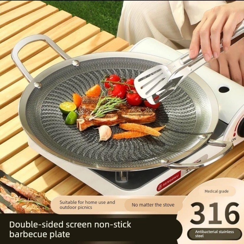 Outdoor Camping Activities - Wielofunkcyjna patelnia grillowa ze stali nierdzewnej