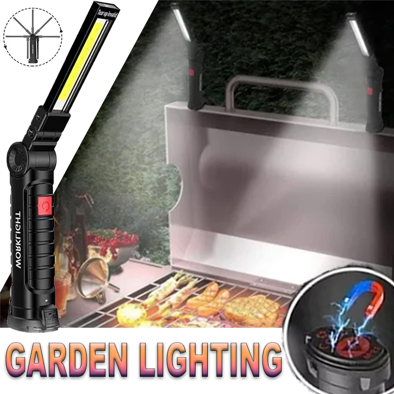 Outdoor Camping Lighting - Przenośna latarka LED z magnetycznym haczykiem,
