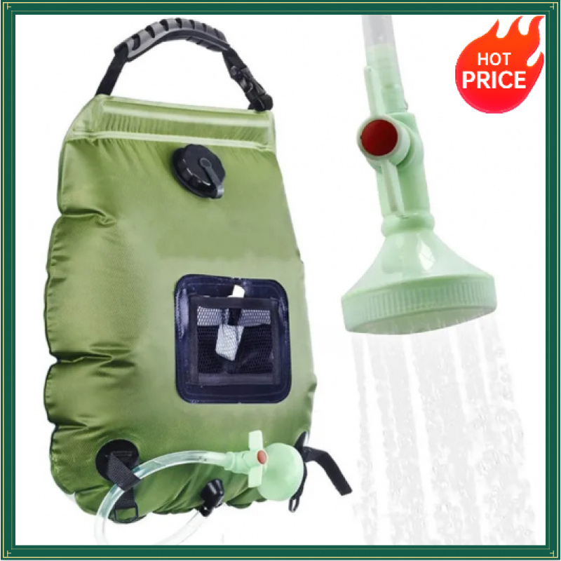 Outdoor Camping Hot Water Shower - Solarna torba prysznicowa 20L, zewnętrzna, solarnie