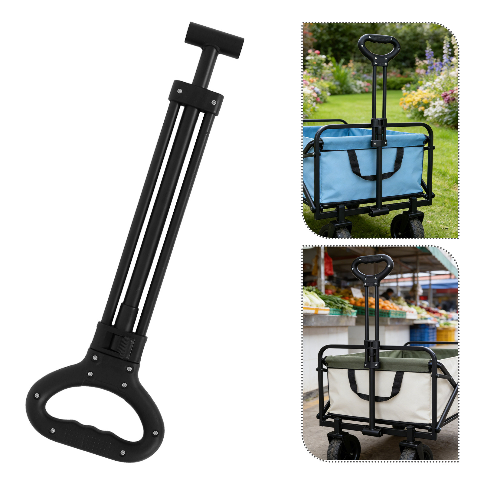 Outdoor Camping Trolley - 1 Zestaw Składany Wózek z Teleskopową