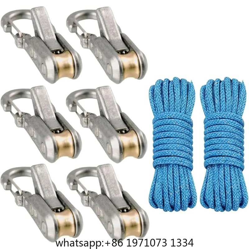 Outdoor Camping Gear - Rolki do lin, 6 sztuk, narzędzie