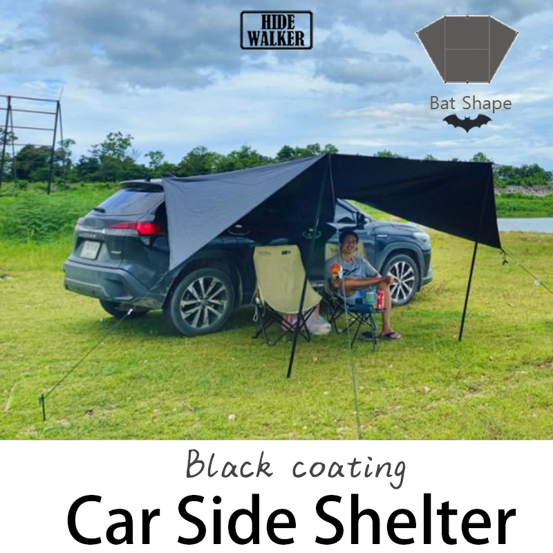 Outdoor Camping Van Tent - Namiot samochodowy w kształcie nietoperza, czarna