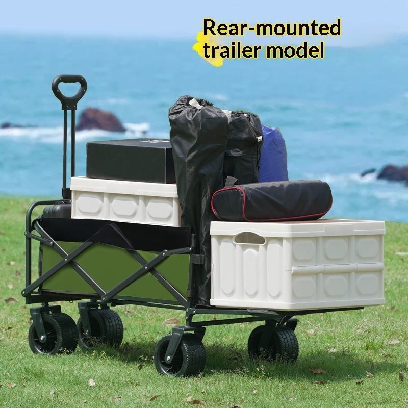 Outdoor Camping Trolley - Wyprzedaż Fabryczna Wózek Platformowy Czterokołowy Kempingowy