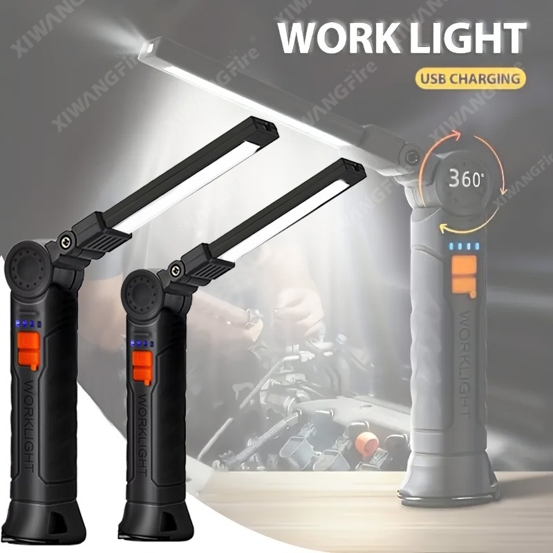 Outdoor Camping Lighting - Akumulatorowa latarka LED z magnesem i