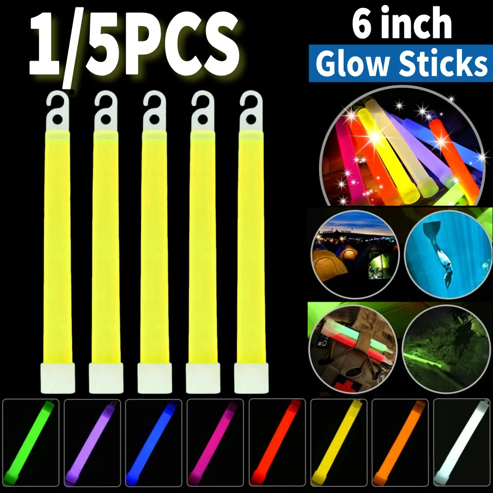 Glow Sticks Survival - 1/5 SZT. LED Świetlik z Haczykiem