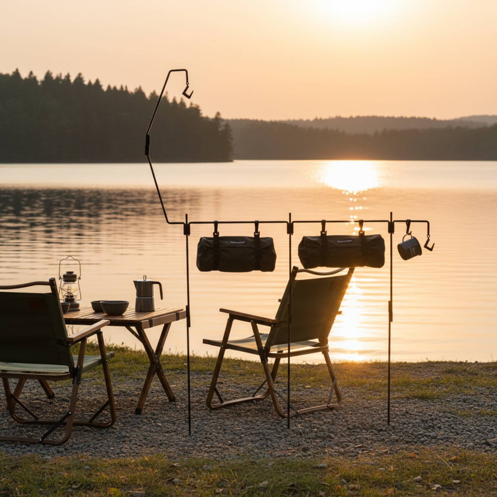 Outdoor Camping Gear - Stojak na latarnię kempingową, łatwy w