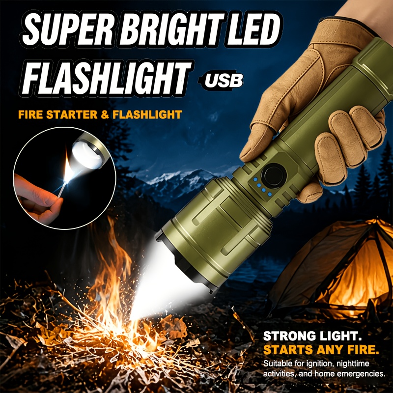 Outdoor Camping Lighting - Latarka, zapalniczka i power bank w
