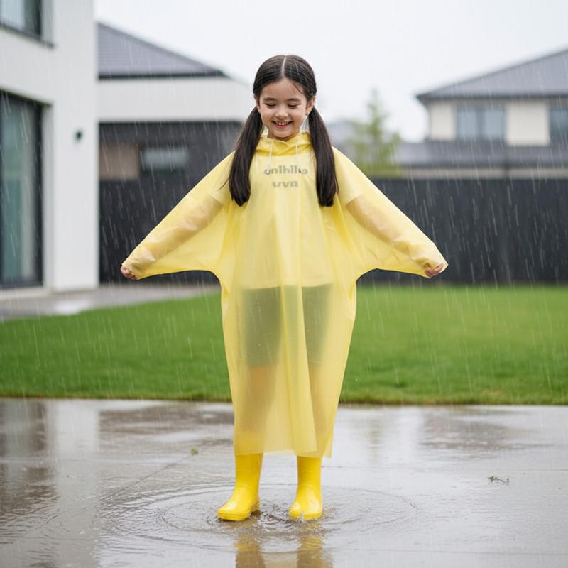 Outdoor Camping Kids Activities - Jednorazowy długi płaszcz przeciwdeszczowy dla dzieci