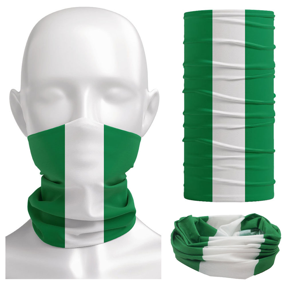 Outdoor Camping Gear - Flaga Nigerii Chustka damska Ochraniacz na