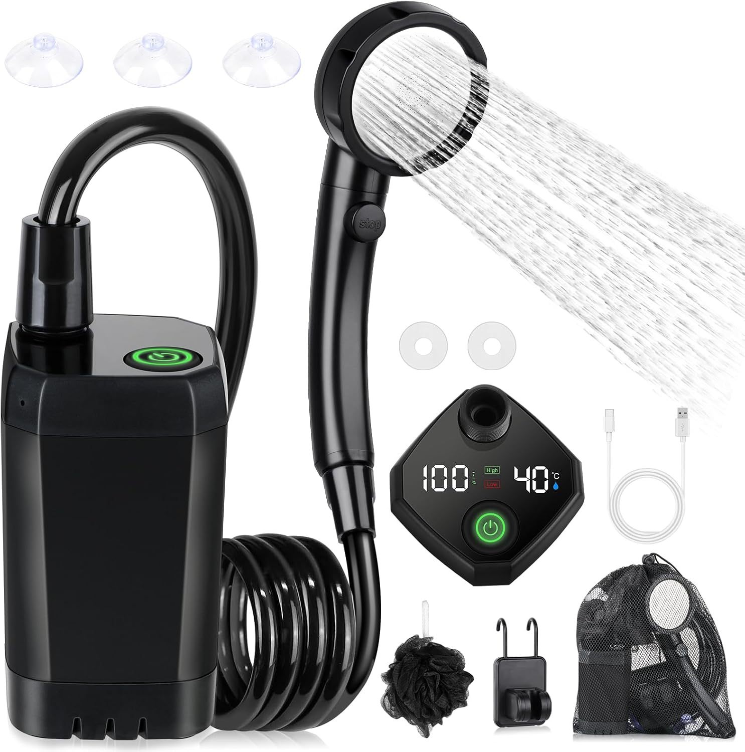 Przenośny, samozasysający, ele – Outdoor Camping Showers recenzja i cena
