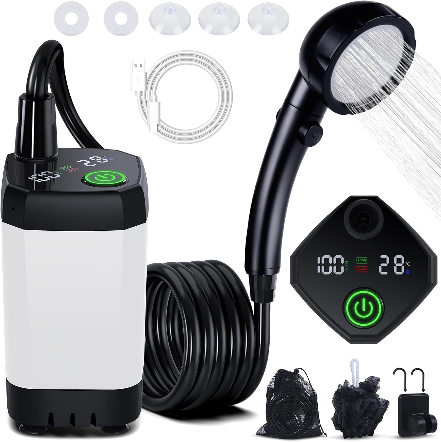 Przenośny, samozasysający, ele – Outdoor Camping Showers recenzja i cena