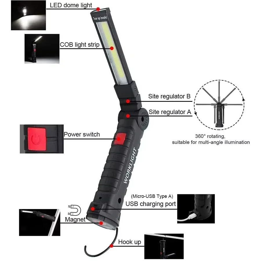 Przenośna latarka LED z magnet – Outdoor Camping Lighting recenzja i cena