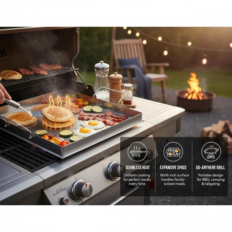 Uniwersalna płaska płyta grill – Outdoor Camping Activities recenzja i cena