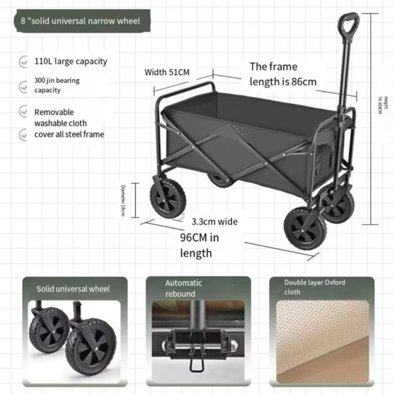 Nowy Design Wózek Plażowy Kemp – Outdoor Camping Vehicle Wagon recenzja i cena