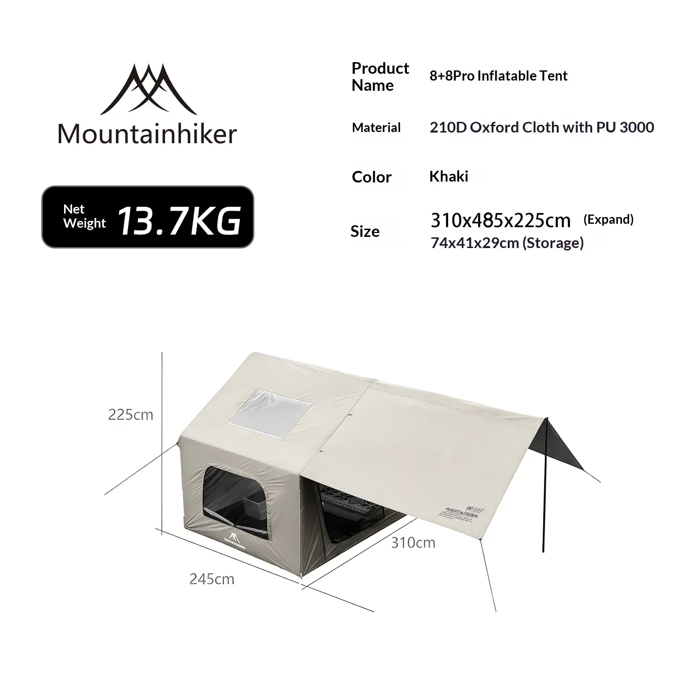 8+8 ㎡   Namiot kempingowy dmuc – Outdoor Camping Gazebo recenzja i cena