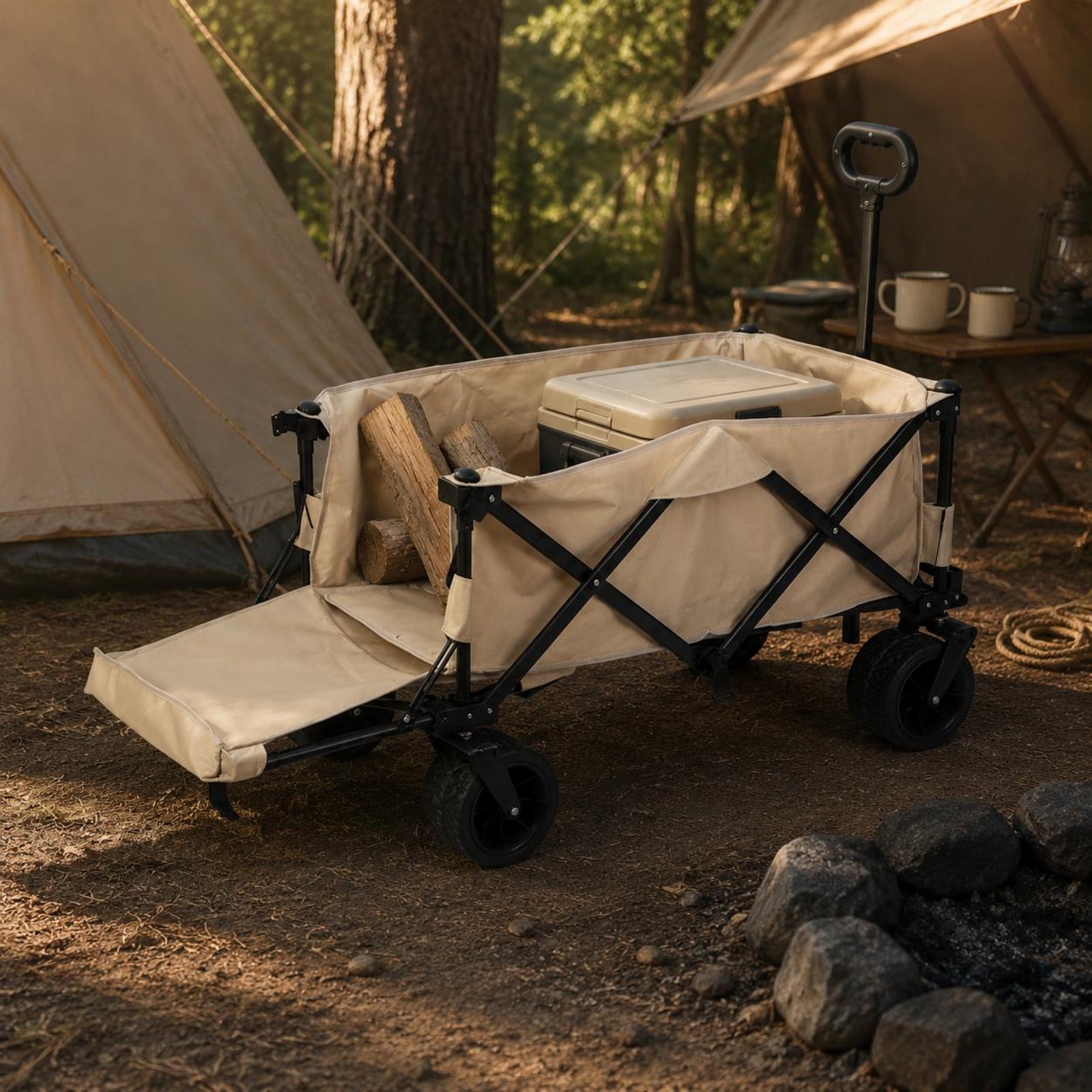 Wózek Stołowy Pojazd Duża Poje – Outdoor Camping Vehicle Wagon recenzja i cena
