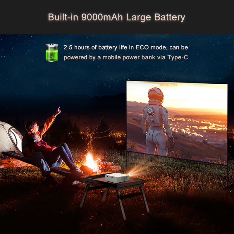 Projektor DLP Jenovox M5000 Mi – Outdoor Camping Videos recenzja i cena