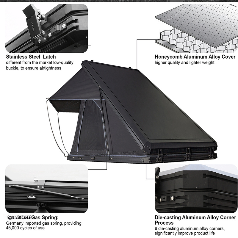Namiot dachowy z twardego alum – Outdoor Camping Van Tent recenzja i cena