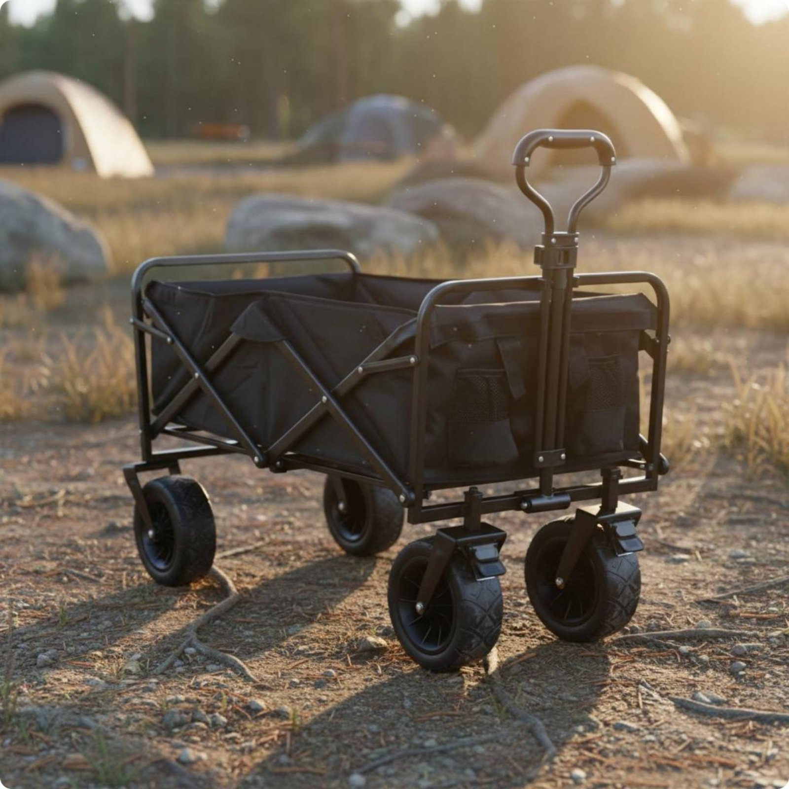 Składany wózek kempingowy, lek – Outdoor Camping Trolley recenzja i cena