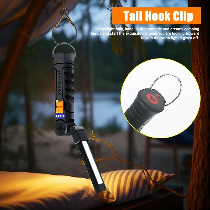 Przenośna latarka LED COB, ład – Outdoor Camping Lighting recenzja i cena
