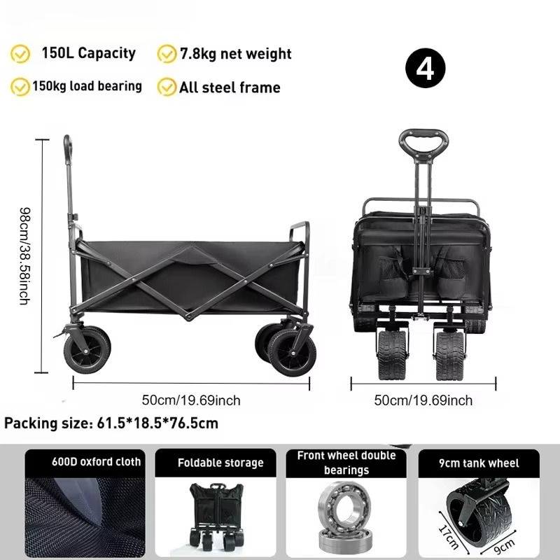 Lekki, przenośny, składany wóz – Outdoor Camping Vehicle Wagon recenzja i cena