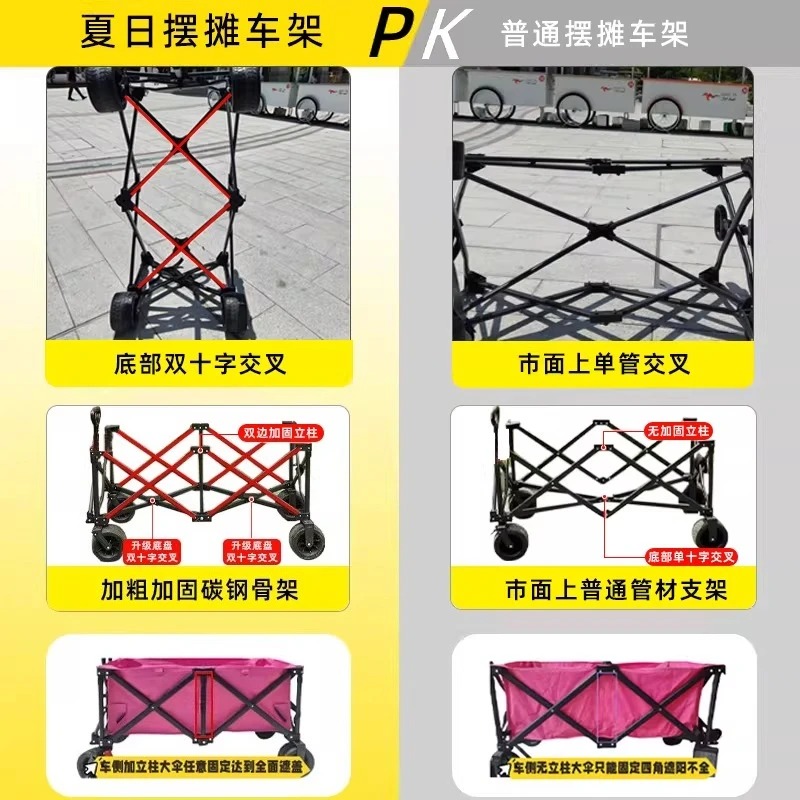 Wózek straganowy z dużym, podn – Outdoor Camping Trolley recenzja i cena